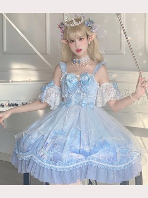 Stay With Whale Lolita Dress JSK Outfit by YingLuoFu (SF94)